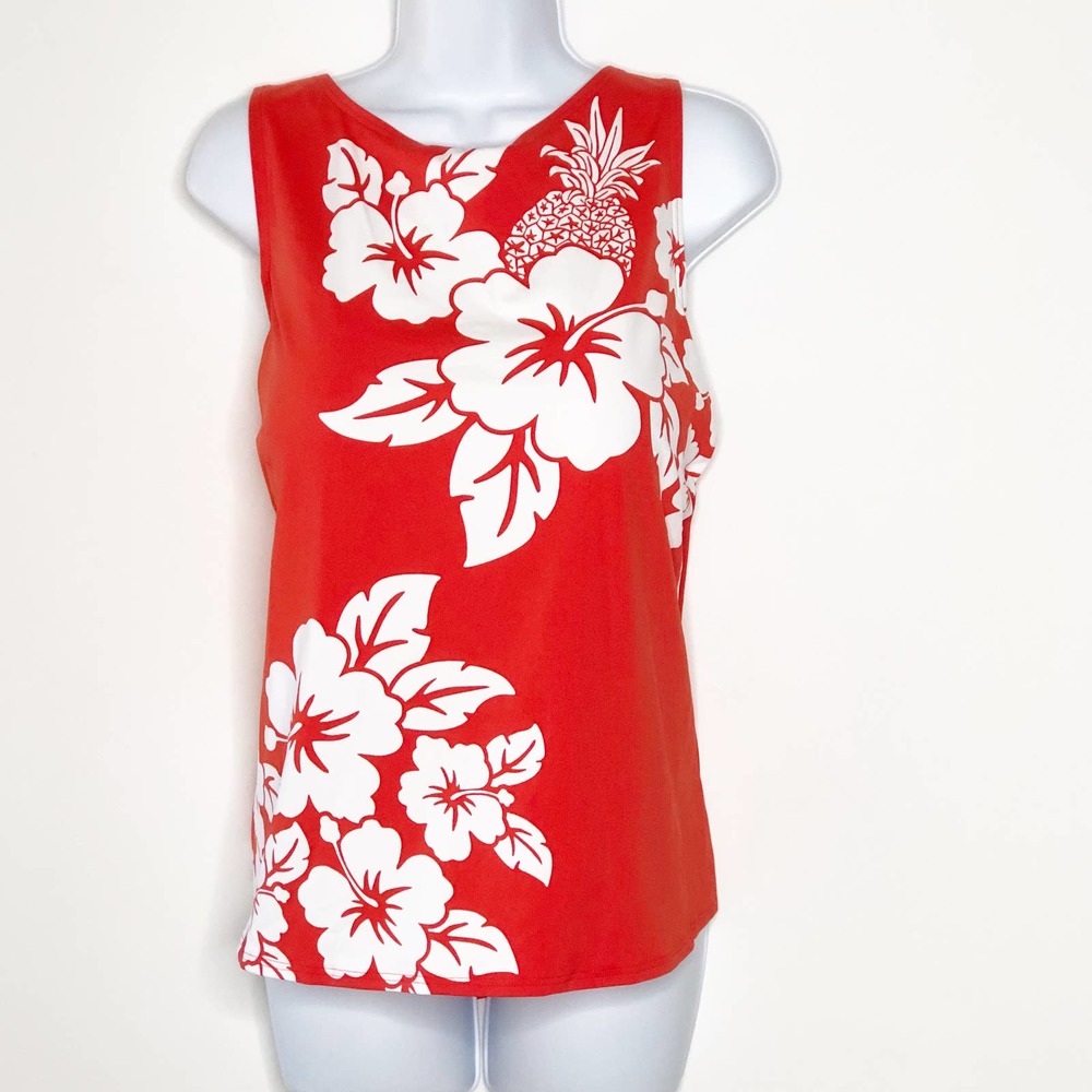 Lands End 18W Tankini Floral High Neck Built In Support NEW
